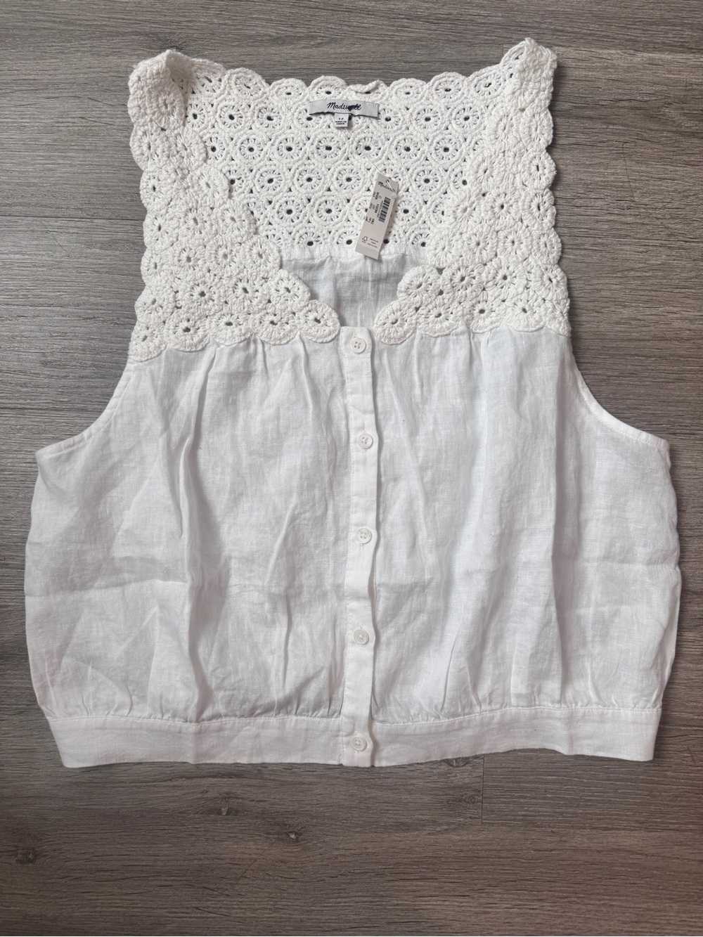Madewell Crochet V-Neck Tank